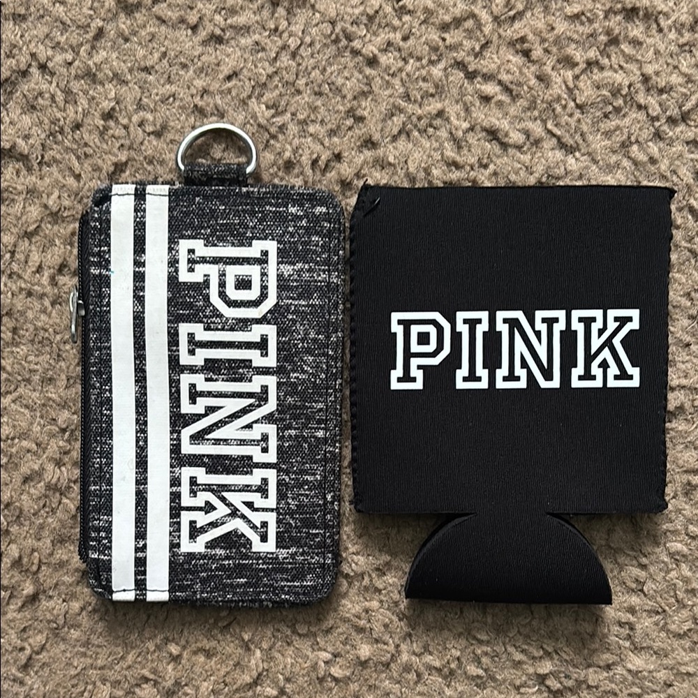 PINK Victoria Secret • Black and White Card Holder and Sleeve Set